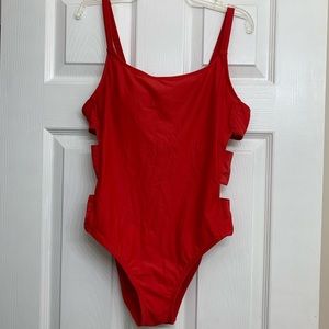 Red One Piece Swimsuit